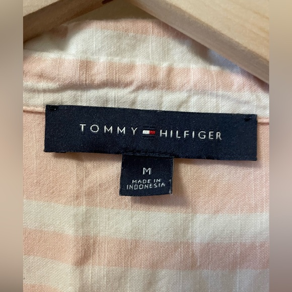 Tommy Hilfiger, pink and white striped shirt in medium - Picture 4 of 4